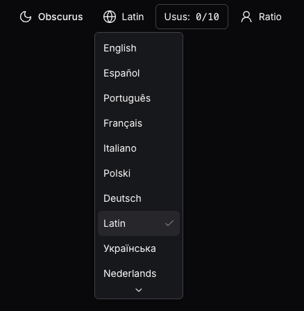 Latin in UI